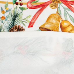 Скатерть новогодняя Этель Christmas bells, d=220+-3 см с ГМВО, 100% хлопок, саржа 190 г/м?
