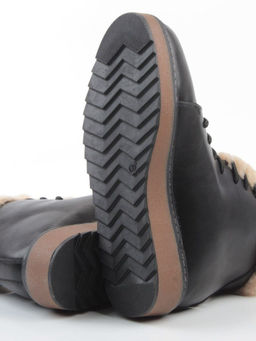 04-5606-1 BLACK Ботинки зимние женские (натуральная кожа, 100% шерсть)