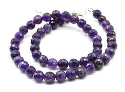 Бусы из аметиста шарик гр.8мм, 43см