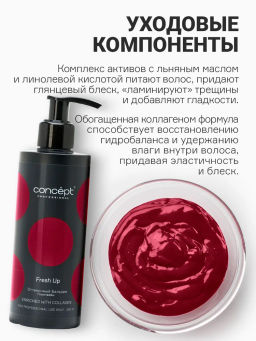 Fresh Up Бальзам оттеночный для волос обогащенный коллагеном Глинтвейн Concept 250 мл  фото 5