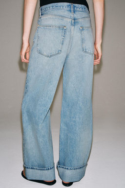 JEANS ZW COLLECTION BAGGY TIRO MEDIO / Azul claro - Zara фото 4