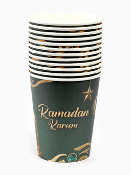 МП Набор бумжаной посуды «Ramadan Kareem», зелёный, 12 персон