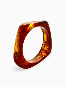 Браслет манжет акрил "Тренд", цвет коричневый