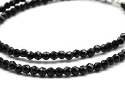 Чокер женский из циркона шарик гр.3мм цв.черный, 38см