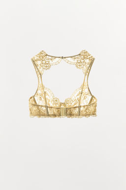 SUJETADOR AROS BORDADOS FLORES / Crudo / Beige - Zara фото 6