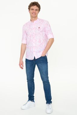 U. S. Polo Assn Мужская пудровая рубашка с длинным рукавом - U.s. polo assn фото 5