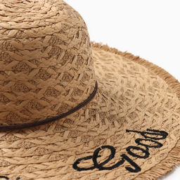 Шляпа женская MINAKU Life is good, размер 54-56, бежевая