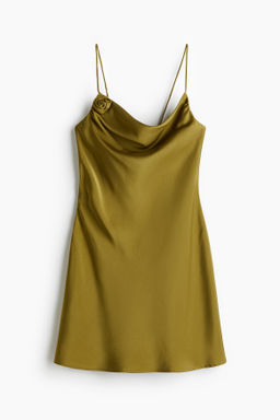 Vestido lencero de sat?n con lazada - H&m фото 2
