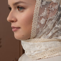 Косынка Кремовая нежность - Мастерская ПОКРОВ фото 2