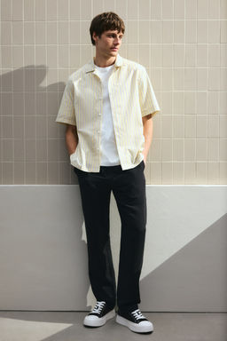 Pantal?n en mezcla de lino Regular Fit - H&m фото 3