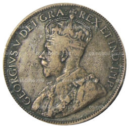 Монета 1 цент 1915 года Канада