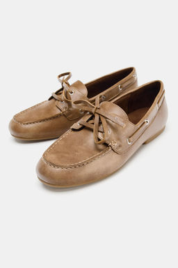 LACE-UP FLAT SHOES - Zara фото 8