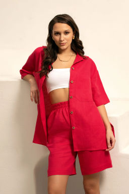 Комплект женский Лён Фуксия М-120КП MODAMICA