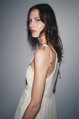 ZW COLLECTION ASYMMETRIC CROCHET DRESS - Zara фото 4