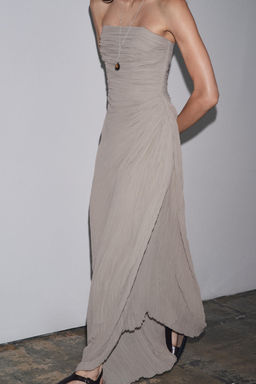 PLEATED BUSTIER DRESS - Zara фото 5