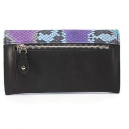 Портмоне женское Croco-ПР-958 натуральная кожа 2 отд, 8 карм, черный сирень питон/черный шора (505-1000) 228559  фото 2