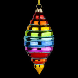 Цена за 1 шт. Украшение ErichKrause Decor Сосулька радужная 12см, стекло