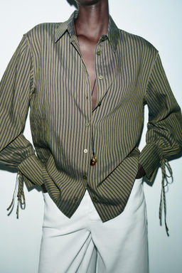 STRIPED SHIRT WITH BOWS - Zara фото 4
