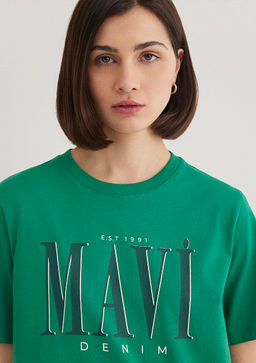Mavi Logo Bask?l? Yesil Tisort  фото 5