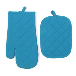 Набор кухонный Этель, цв. синий: варежка-прихватка 18х26 см, прихватка 18х21 см  фото 3
