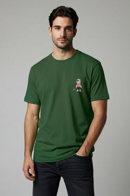 TRENDYOL MAN Siyah Unisex Regular/Normal Kesim Ay?c?k Bask?l? %100 Pamuklu T-Shirt TMNSS25TS00161 - Trendyolmilla фото 5