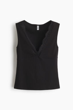 Top con ribete de encaje - H&m фото 2