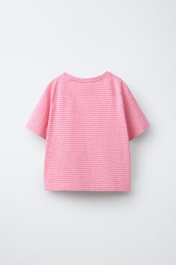 CAMISETA RAYAS MANGA RANGL?N / Rosa - Zara фото 2