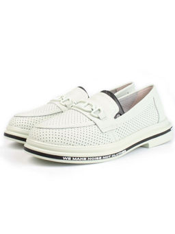 03-PDD170-6 LT. GREEN Лоферы женские (натуральная кожа)