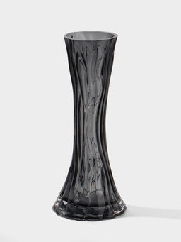 Ваза «Пэйва», 25×10 см, стекло, серая