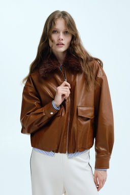 Chaqueta con cuello efecto pelo - H&m фото 5