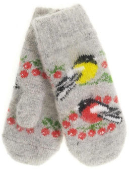 Варежки детские круговые "Снегирь и синица" 0706-2