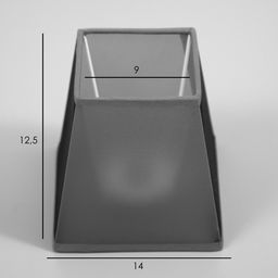 Абажур для люстры BayerLux «Квадрат», Е27/Е14, серый, 13×13×13 см