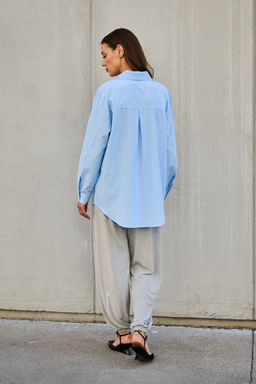 Рубашка оверсайз в полоску хлопковая