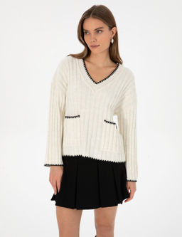 Ekru Comfort Fit Kazak - Pierre cardin фото 3