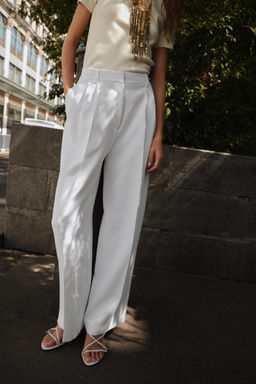 WIDE-LEG TROUSERS WITH DARTS - Zara фото 2