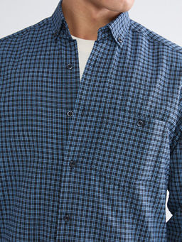 Regular Fit Uzun Kollu Ekose Gabardin Erkek G?mlek