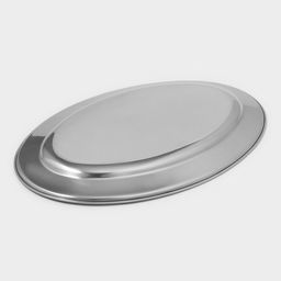 Поднос овальный из нержавеющей стали Доляна, 30×20 см, серебристый