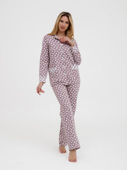 Пижама женская из футера Салли молочный