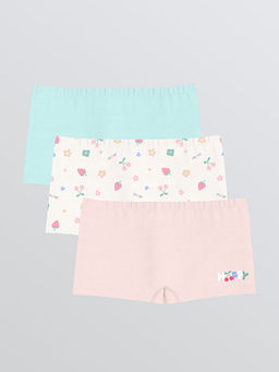 Bask?l? K?z ?ocuk Boxer 3l?