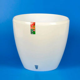 Горшок цветочный Santino Деко Твин 9,0л, цвет Белый (ДЕК 9 БЕЛ) (73) /КРАССУЛА/