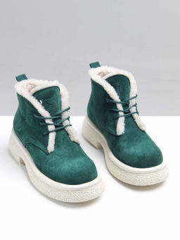 Ботинки EDART 308.агата w. зеленый замша/мех - Ed'art фото 12