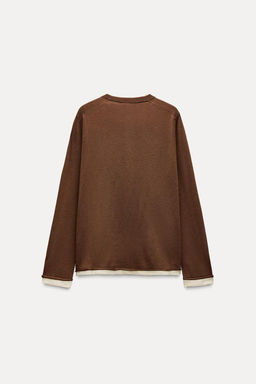 KNIT CARDIGAN WITH CONTRAST TRIMS - Zara фото 6