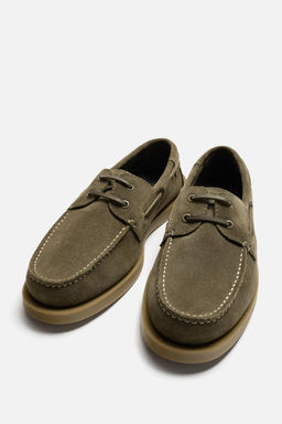 LEATHER DECK SHOES - Zara фото 2