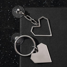 Серьги металл Сердце графика, цвет серебро