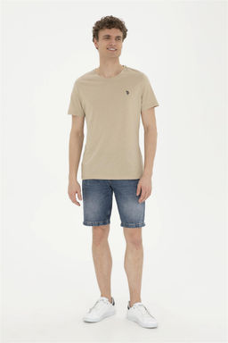 Мужская базовая футболка светло-хаки Неожиданная скидка в корзине - U.s. polo assn фото 4