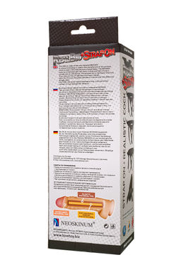 Страпон-гигант на креплении LoveToy, реалистичный, neoskin, телесный, 24,5 см, 6,7 см