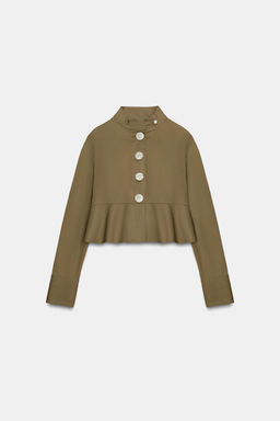 CAMISA POPEL?N BOTONES / Khaki oscuro - Zara фото 6