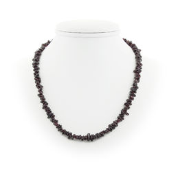 Гранат, "Россыпь", галька разноразмерная, бусы 45..50см