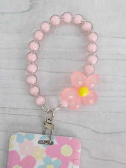 Футляр для карт с браслетом ПО ПЛАНУ. "Floral tenderness ", pink