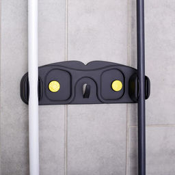 Держатель для швабр, 30105 см, на липучке, с крючком, МИКС